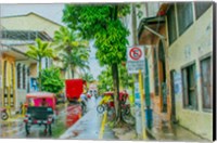 Framed Rainy Street Iquitos Peru