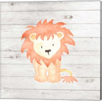 Framed Watercolor Lion