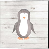 Framed Watercolor Penguin