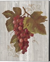 Framed Autumn Grapes III on Wood
