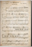 Framed Sheet of Music II