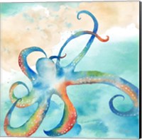 Framed Sea Splash Octopus