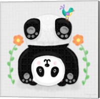 Framed 'Tumbling Pandas IV' border=