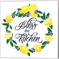 Framed Lemon Blueberry Kitchen Sign I