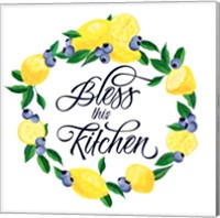 Framed Lemon Blueberry Kitchen Sign I