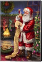 Framed Santa with his list