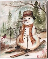 Framed Country Snowman IV