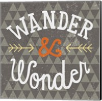 Framed Mod Triangles Wander and Wonder Retro