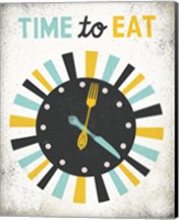 Framed Retro Diner Time to Eat Clock