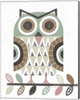 Framed Folk Lodge Owl v2 Hygge