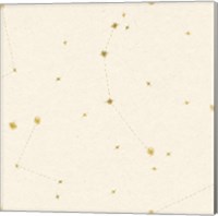 Framed Night Sky Cream and Gold Pattern 05A