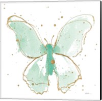 Framed Gilded Butterflies II Mint