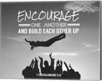 Framed Encourage One Another - Celebrating Team Grayscale