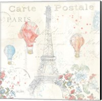 Framed 'Lighthearted in Paris IV' border=