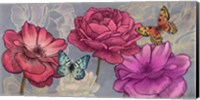 Framed Roses and Butterflies (Ash)