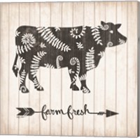 Framed Farm Fresh Cow