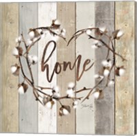 Framed Home Cotton Wreath