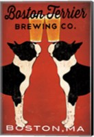 Framed Boston Terrier Brewing Co Boston