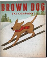 Framed Brown Dog Ski Co