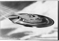 Framed 1950s Artist'S Conception Ufo Flying Saucer