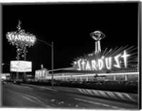 Framed 1960s Night Scene Of The Stardust Casino Las Vegas