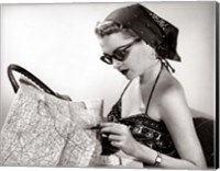 Framed 1950s Woman Wearing Bandana
