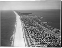 Framed 1970s 1980s Aerial Of Jersey Shore