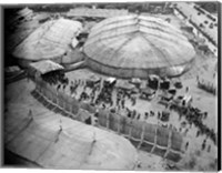 Framed 1930s Aerial View Of Circus Tents