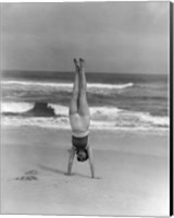 Framed 1930s Woman Doing Handstand