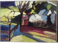 Framed Herbstlandschaft mit Baum (1910)