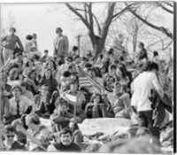 Framed 1970s April 22 1970 Crowd Attending The First Earth Day