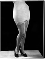 Framed 1940s Woman From Waist Down Wearing Girdle
