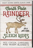 Framed Vintage Reindeer Rides
