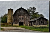 Framed Old Barn and Silo