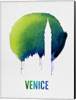 Framed Venice Landmark Blue