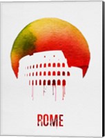 Framed Rome Landmark Red
