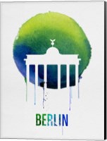 Framed Berlin Landmark Blue