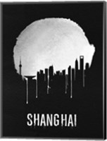 Framed Shanghai Skyline Black