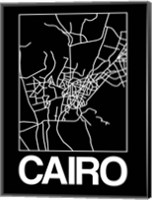 Framed Black Map of Cairo