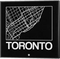Framed Black Map of Toronto