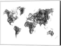Framed World Map Drawing 1