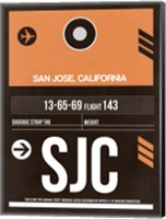 Framed SJC San Jose Luggage Tag II