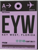 Framed EYW Key West Luggage Tag I