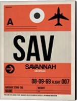 Framed SAV Savannah Luggage Tag I
