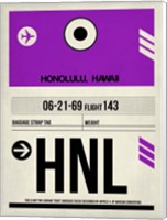 Framed HNL Honolulu Luggage Tag I