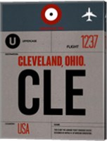Framed CLE Cleveland Luggage Tag I