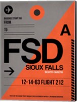 Framed FSD Sioux Falls Luggage Tag I