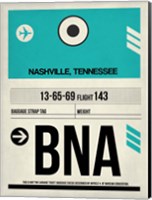 Framed BNA Nashville Luggage Tag II