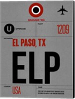 Framed ELP El Paso Luggage Tag I