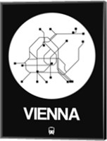 Framed Vienna White Subway Map